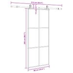 Casa si Gradina - Constructii - Usi interior, exterior si garaj - Usi interior - Usa glisanta cu set de feronerie neagra 90x205 cm Sticla ESG - Infinity.ro