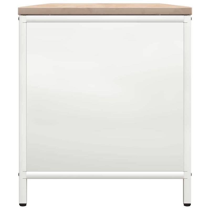 Casa si Gradina - Termice - Sobe, Seminee si accesorii - Accesorii seminee si sobe - Suport pentru lemne de foc cu blat lemn alb 100,5x35,5x40 cm - Infinity.ro