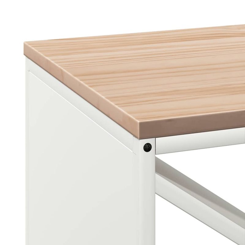 Casa si Gradina - Termice - Sobe, Seminee si accesorii - Accesorii seminee si sobe - Suport pentru lemne de foc cu blat lemn alb 100,5x35,5x40 cm - Infinity.ro