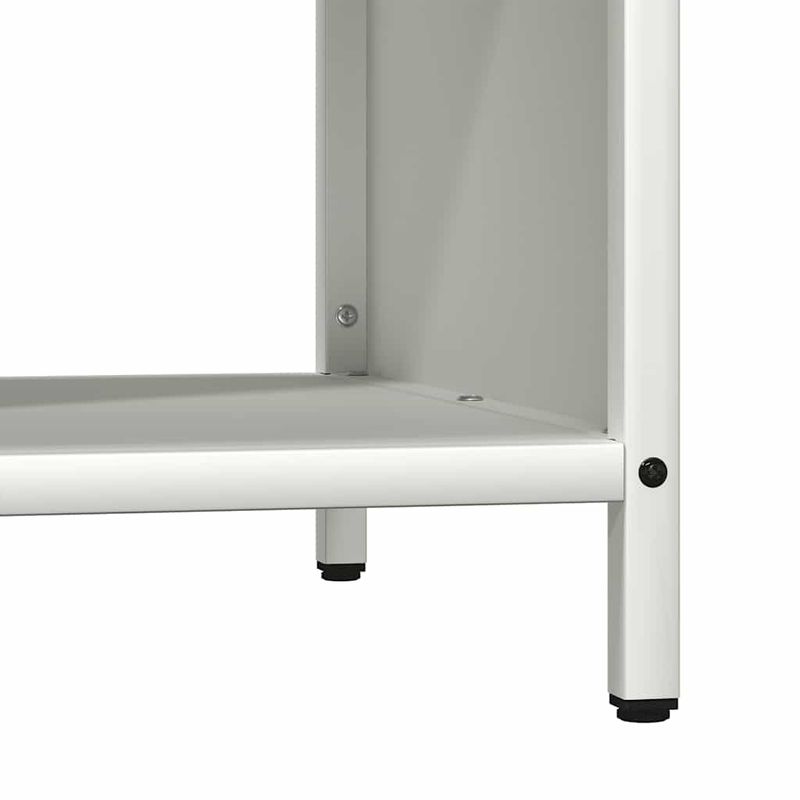 Casa si Gradina - Termice - Sobe, Seminee si accesorii - Accesorii seminee si sobe - Suport pentru lemne de foc cu blat lemn alb 100,5x35,5x40 cm - Infinity.ro