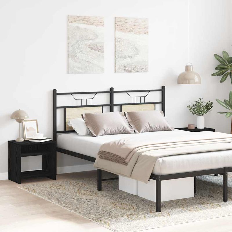 Casa si Gradina - Mobilier - Comode si corpuri - Noptiere - Noptiere 2 buc stejar negru 40x30x40 cm lemn de stratificat - Infinity.ro