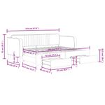 Casa si Gradina - Mobilier - Paturi si accesorii - Paturi - Pat de zi cu extensie si sertare gri inchis 80x200 cm catifea - Infinity.ro