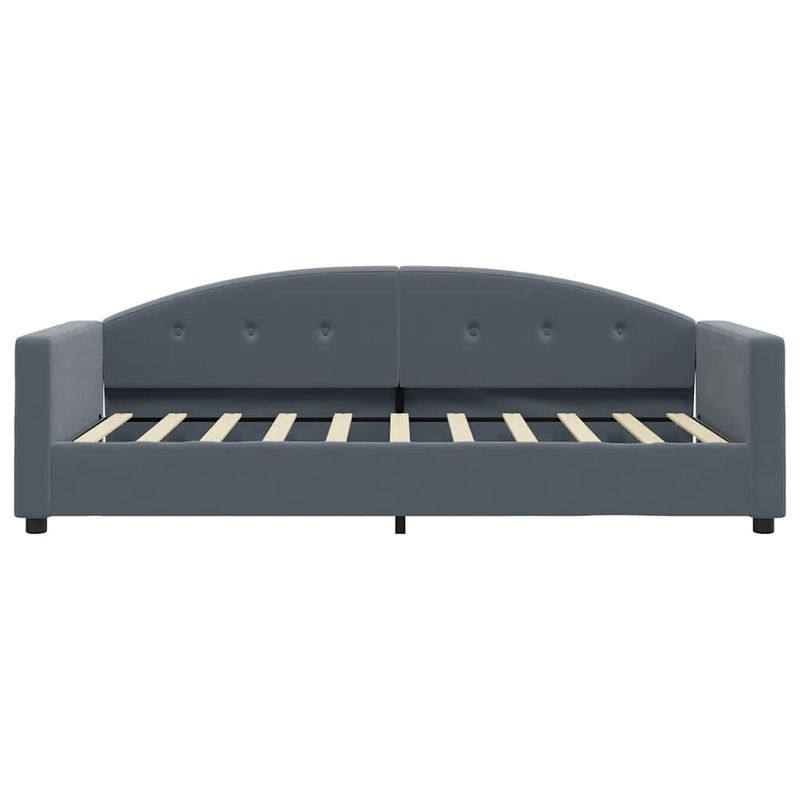 Casa si Gradina - Mobilier - Paturi si accesorii - Paturi - Cadru de pat, gri inchis, 90x190 cm, catifea - Infinity.ro