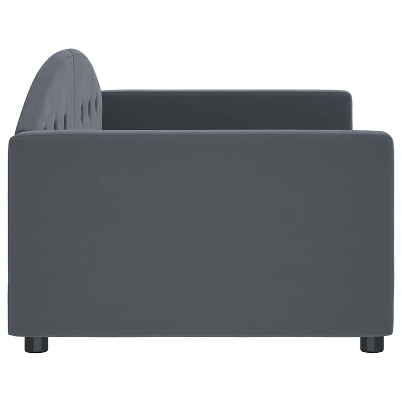 Casa si Gradina - Mobilier - Paturi si accesorii - Paturi - Cadru de pat, gri inchis, 90x190 cm, catifea - Infinity.ro