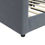 Casa si Gradina - Mobilier - Paturi si accesorii - Paturi - Cadru de pat, gri inchis, 90x190 cm, catifea - Infinity.ro