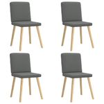 Casa si Gradina - Mobilier - Scaune si fotolii - Scaune - Scaune de bucatarie pivotante, 4 buc., gri inchis, textil - Infinity.ro