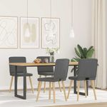 Casa si Gradina - Mobilier - Scaune si fotolii - Scaune - Scaune de bucatarie pivotante, 4 buc., gri inchis, textil - Infinity.ro