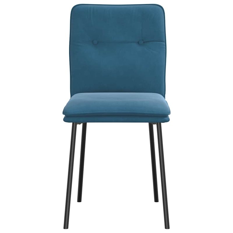 Casa si Gradina - Mobilier - Scaune si fotolii - Scaune - Scaune de bucatarie, 4 buc., albastru, catifea - Infinity.ro