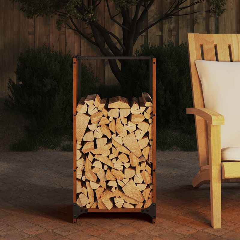 Casa si Gradina - Termice - Sobe, Seminee si accesorii - Accesorii seminee si sobe - Suport pentru lemne de foc 40x30x80 cm Otel pentru intemperii - Infinity.ro