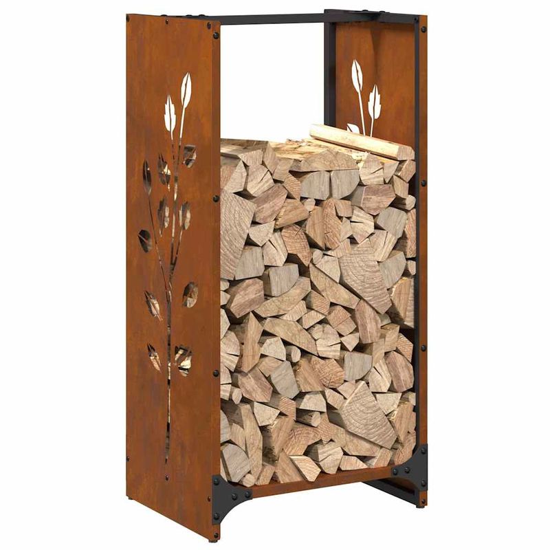 Casa si Gradina - Termice - Sobe, Seminee si accesorii - Accesorii seminee si sobe - Suport pentru lemne de foc 40x30x80 cm Otel pentru intemperii - Infinity.ro