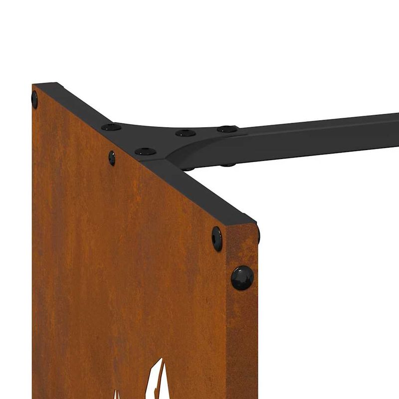 Casa si Gradina - Termice - Sobe, Seminee si accesorii - Accesorii seminee si sobe - Suport pentru lemne de foc 40x30x80 cm Otel pentru intemperii - Infinity.ro