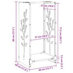 Casa si Gradina - Termice - Sobe, Seminee si accesorii - Accesorii seminee si sobe - Suport pentru lemne de foc 40x30x80 cm Otel pentru intemperii - Infinity.ro