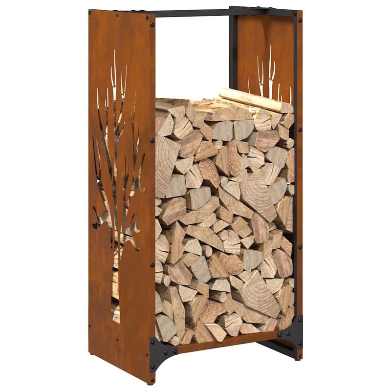 Casa si Gradina - Termice - Sobe, Seminee si accesorii - Accesorii seminee si sobe - Suport pentru lemne de foc 40x30x80 cm Otel pentru intemperii - Infinity.ro
