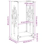 Casa si Gradina - Termice - Sobe, Seminee si accesorii - Accesorii seminee si sobe - Suport pentru lemne de foc 40x30x80 cm Otel pentru intemperii - Infinity.ro
