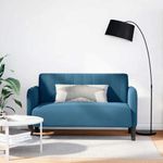 Casa si Gradina - Mobilier - Canapele si coltare - Canapele - Canapea lovesea albastru 109 cm catifea - Infinity.ro