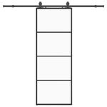 Casa si Gradina - Constructii - Usi interior, exterior si garaj - Usi interior - Usa glisanta cu set de feronerie neagra 76x205 cm Sticla ESG - Infinity.ro