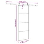 Casa si Gradina - Constructii - Usi interior, exterior si garaj - Usi interior - Usa glisanta cu set de feronerie neagra 76x205 cm Sticla ESG - Infinity.ro