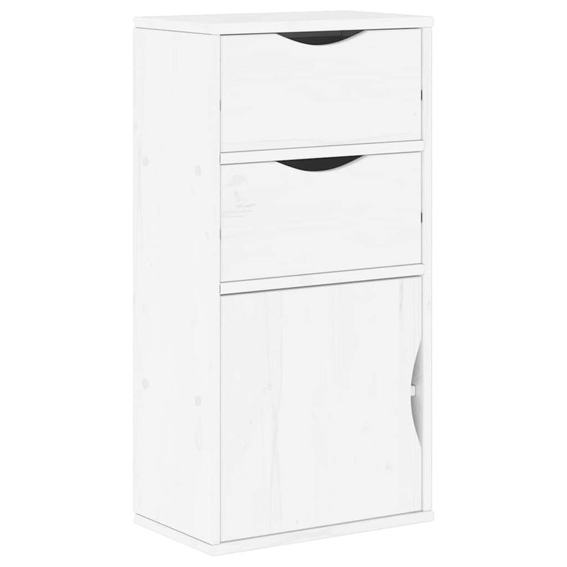 Casa si Gradina - Mobilier - Comode si corpuri - Comode - Unitati TV 5 piese cu depozitare ODDA din lemn masiv de pin alb, model 9 rafturi 5 sertare - Infinity.ro