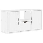 Casa si Gradina - Mobilier - Comode si corpuri - Comode - Unitati TV 5 piese cu depozitare ODDA din lemn masiv de pin alb, model 9 rafturi 5 sertare - Infinity.ro