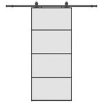 Casa si Gradina - Constructii - Usi interior, exterior si garaj - Usi interior - Usa glisanta cu set de feronerie neagra 90x205 cm Sticla ESG - Infinity.ro