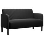 Casa si Gradina - Mobilier - Canapele si coltare - Canapele - Canapea loveseat neagra 109 cm catifea - Infinity.ro