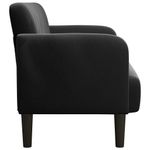 Casa si Gradina - Mobilier - Canapele si coltare - Canapele - Canapea loveseat neagra 109 cm catifea - Infinity.ro