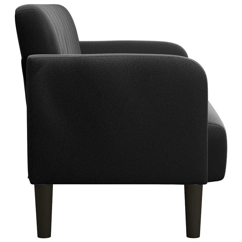 Casa si Gradina - Mobilier - Canapele si coltare - Canapele - Canapea loveseat neagra 109 cm catifea - Infinity.ro
