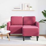 Casa si Gradina - Mobilier - Canapele si coltare - Canapele - Canapea cu 2 locuri cu sezlong in forma de L Rosu Vin catifea - Infinity.ro