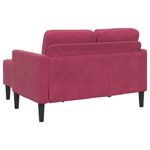Casa si Gradina - Mobilier - Canapele si coltare - Canapele - Canapea cu 2 locuri cu sezlong in forma de L Rosu Vin catifea - Infinity.ro