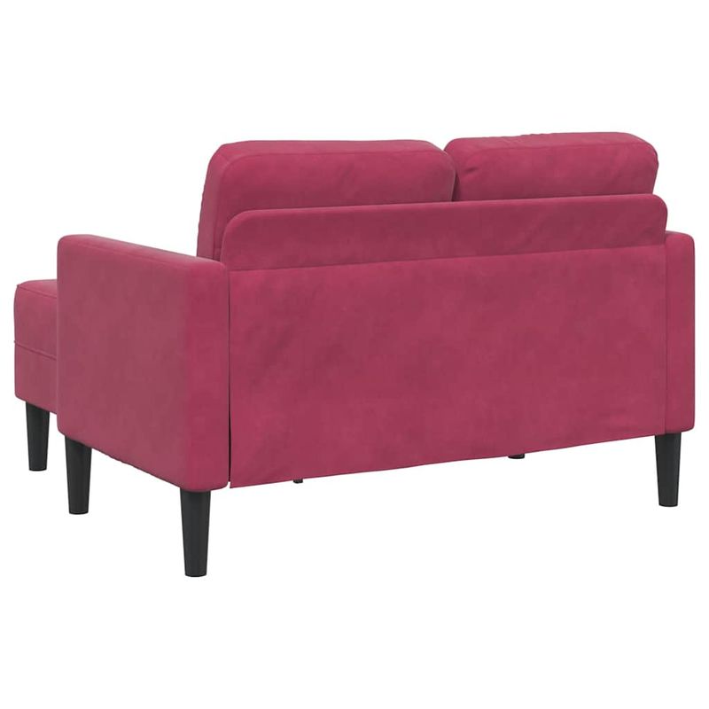 Casa si Gradina - Mobilier - Canapele si coltare - Canapele - Canapea cu 2 locuri cu sezlong in forma de L Rosu Vin catifea - Infinity.ro