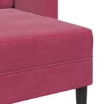 Casa si Gradina - Mobilier - Canapele si coltare - Canapele - Canapea cu 2 locuri cu sezlong in forma de L Rosu Vin catifea - Infinity.ro