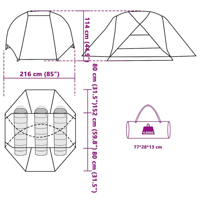 Sport si Outdoor - Camping - Corturi camping - Cort de pescuit pentru 3 persoane, maro, rezistent la apa - Infinity.ro