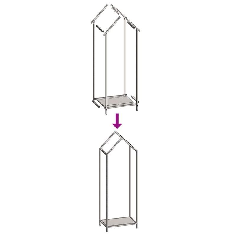 Casa si Gradina - Termice - Sobe, Seminee si accesorii - Accesorii seminee si sobe - Suport pentru lemne de foc alb 40x25x120cm Otel laminat la rece - Infinity.ro