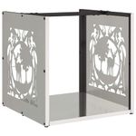 Casa si Gradina - Termice - Sobe, Seminee si accesorii - Accesorii seminee si sobe - Suport pentru lemne de foc 40x40x40 cm otel inoxidabil - Infinity.ro