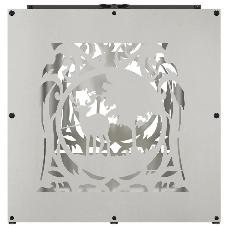 Casa si Gradina - Termice - Sobe, Seminee si accesorii - Accesorii seminee si sobe - Suport pentru lemne de foc 40x40x40 cm otel inoxidabil - Infinity.ro