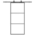 Casa si Gradina - Constructii - Usi interior, exterior si garaj - Usi interior - Usa glisanta cu set de feronerie neagra 90x205 cm Sticla ESG - Infinity.ro