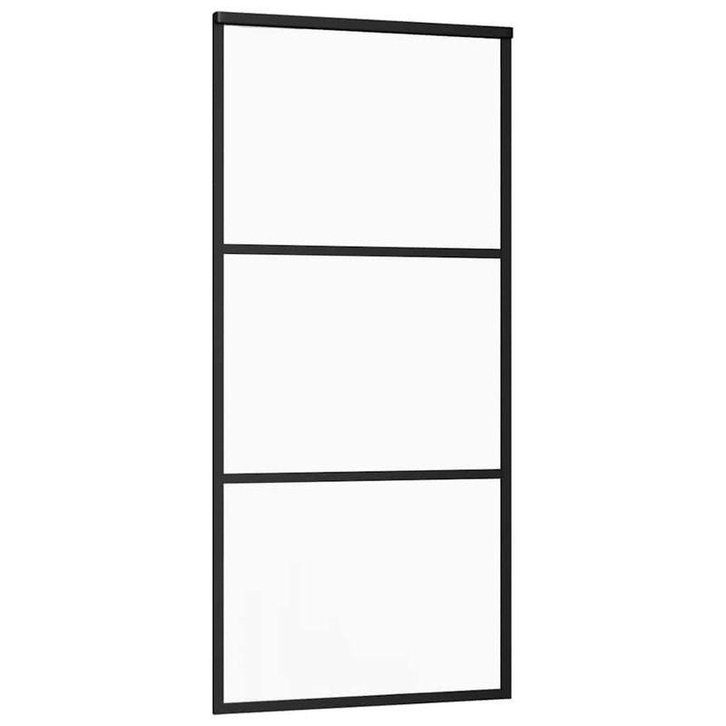 Casa si Gradina - Constructii - Usi interior, exterior si garaj - Usi interior - Usa glisanta cu set de feronerie neagra 90x205 cm Sticla ESG - Infinity.ro