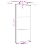 Casa si Gradina - Constructii - Usi interior, exterior si garaj - Usi interior - Usa glisanta cu set de feronerie neagra 90x205 cm Sticla ESG - Infinity.ro
