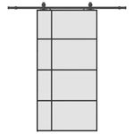 Casa si Gradina - Constructii - Usi interior, exterior si garaj - Usi interior - Usa glisanta cu set de feronerie neagra 102,5x205 cm Sticla ESG - Infinity.ro