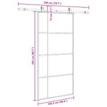 Casa si Gradina - Constructii - Usi interior, exterior si garaj - Usi interior - Usa glisanta cu set de feronerie neagra 102,5x205 cm Sticla ESG - Infinity.ro