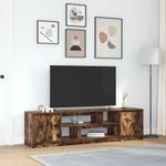 Casa si Gradina - Mobilier - Comode si corpuri - Comode - Comoda TV, stejar fumuriu 188,5x41x50 cm lemn compozit - Infinity.ro