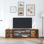 Casa si Gradina - Mobilier - Comode si corpuri - Comode - Comoda TV, stejar fumuriu 188,5x41x50 cm lemn compozit - Infinity.ro