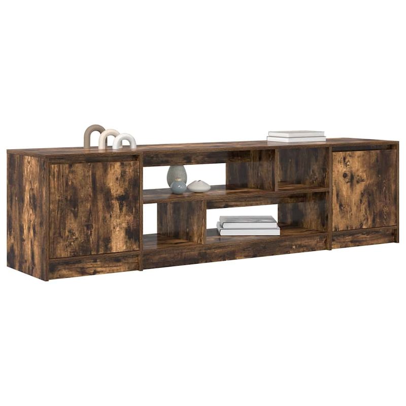 Casa si Gradina - Mobilier - Comode si corpuri - Comode - Comoda TV, stejar fumuriu 188,5x41x50 cm lemn compozit - Infinity.ro