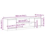 Casa si Gradina - Mobilier - Comode si corpuri - Comode - Comoda TV, stejar fumuriu 188,5x41x50 cm lemn compozit - Infinity.ro