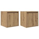 Casa si Gradina - Mobilier - Comode si corpuri - Noptiere - Noptiere montate pe perete 2 buc Stejar Artisan 38x34x40 cm - Infinity.ro