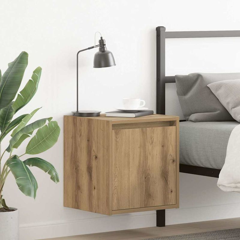 Casa si Gradina - Mobilier - Comode si corpuri - Noptiere - Noptiere montate pe perete 2 buc Stejar Artisan 38x34x40 cm - Infinity.ro