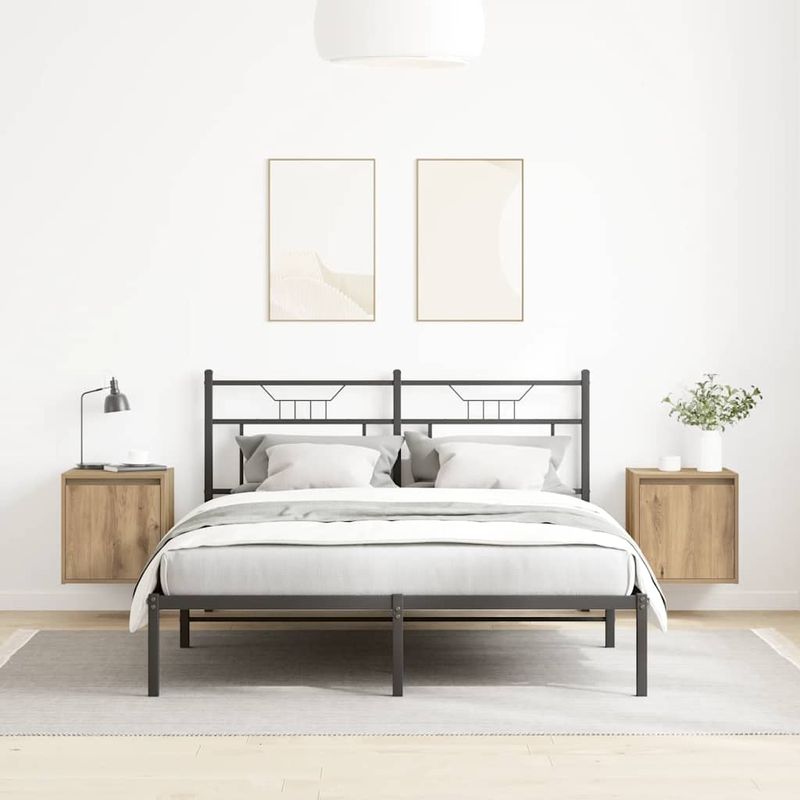 Casa si Gradina - Mobilier - Comode si corpuri - Noptiere - Noptiere montate pe perete 2 buc Stejar Artisan 38x34x40 cm - Infinity.ro