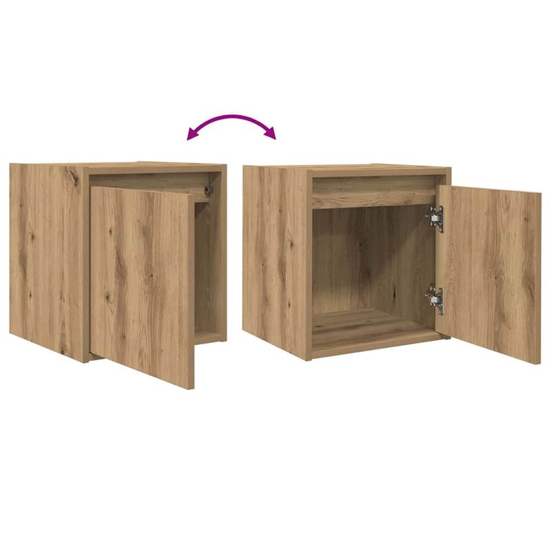 Casa si Gradina - Mobilier - Comode si corpuri - Noptiere - Noptiere montate pe perete 2 buc Stejar Artisan 38x34x40 cm - Infinity.ro