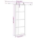 Casa si Gradina - Constructii - Usi interior, exterior si garaj - Usi interior - Usa glisanta cu set de feronerie neagra 76x205 cm Sticla ESG - Infinity.ro