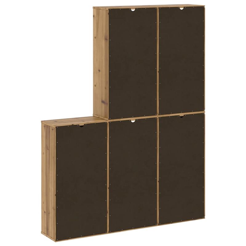 Casa si Gradina - Mobilier - Comode si corpuri - Comode - Dulapuri laterale 5 buc "ODDA" 40x24x79 cm lemn masiv de pin, model 5 rafturi 5 sertare - Infinity.ro